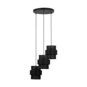 CALISTO BLACK LAMPA WISZĄCA 3  KOŁO 5981 TK Lighting