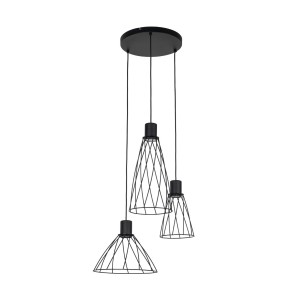 MODESTO BLACK LAMPA WISZACA 3 KOŁO 10187 TK Lighting