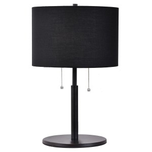 Lampa stołowa Fogo czarna 2xE27 Light Prestige