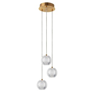Lampa wisząca Brillant 3 złota LED CCT Light Prestige