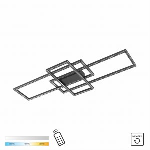 MX7907-3B-3BT ERVI LAMPA SUFITOWA CZARNA/BLACK Zuma Line