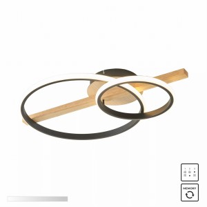 MX3913-2-3BWLT ALMERIA LAMPA SUFITOWA CZARNA-DREWNO/BLACK-WOOD Zuma Line