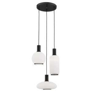 Lampa wisząca 3 pł. na okrągłej podsufitce SAGUNTO PLUS 6323 Argon