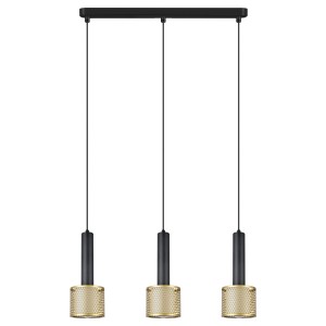 Lampa wisząca Amo czarno-złota 3xE27 LP-0702/3L GD Light Prestige