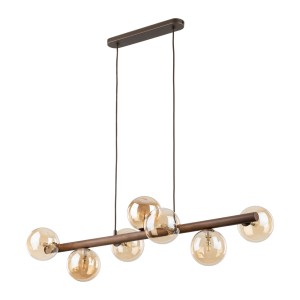 ESTERA WOOD ORZECH BURSZTYN LAMPA WISZĄCA 7XG9 11096 TK Lighting