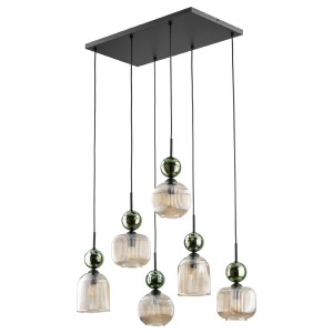 SOPHIA GREEN COGNAC LAMPA WISZĄCA 6XE14 11150 TK Lighting