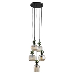 SOPHIA GREEN COGNAC LAMPA WISZĄCA 5XE14 11149 TK Lighting