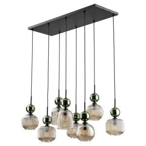 SOPHIA GREEN COGNAC LAMPA WISZĄCA 8XE14 11151 TK Lighting