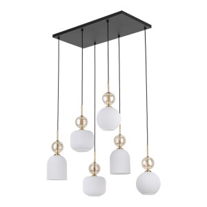 SOPHIA COGNAC WHITE LAMPA WISZĄCA 6XE14 11594 TK Lighting