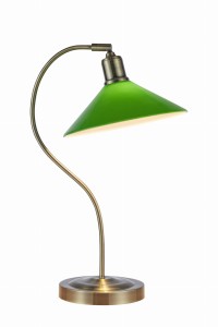 Lampa stołowa VELA Mosiądz antyczny, zielony 1xE27 108864 Markslojd