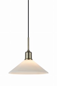 Lampa wisząca VELA Mosiądz antyczny, biały 1xE27 108867 Markslojd