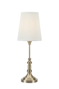Lampa stołowa NOBLE E27 Offwhite, Antique Brass 108970 Markslojd
