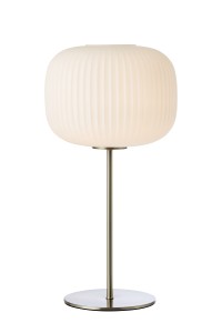 Lampa stołowa SOBER E27 White, Satin Nickel 109007 Markslojd