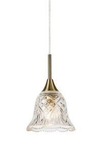 Lampa wisząca LUNA E14 Clear, Antique Brass 109011 Markslojd
