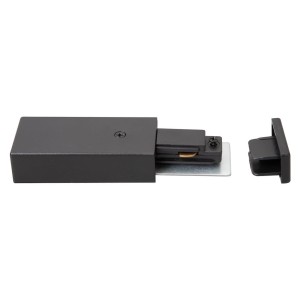 Zasilanie + Zaślepka Do Szynoprzewodu Czarny 1-Obwodowy ML2141 Milagro