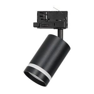 Reflektorek PIPE RING czarny system szynowy 3-fazowy, gwint GU10 ML2308 Milagro