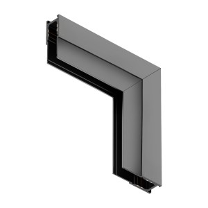 Narożnik czarny natynkowy L góra dół magnetic track 10 ML2183 Milagro