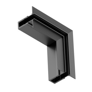 Narożnik czarny podtynk L bok magnetic track 10 ML2188 Milagro