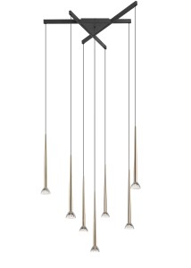 P0603-07C-SDB1 BOSTON LAMPA WISZĄCA CZARNY MAT+ZŁOTO/MATT BLACK+FRENCH GOLD Zuma Line