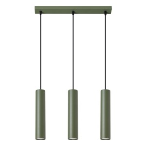Lampa wisząca LAGOS 3L zielona oliwka SL.1486 Sollux