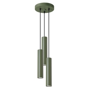 Lampa wisząca LAGOS 3P zielona oliwka SL.1487 Sollux