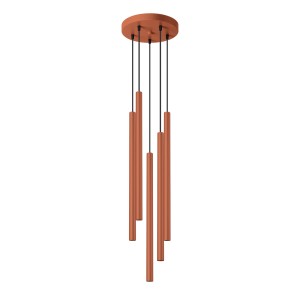 Lampa wisząca PASTELO 5P ochra czerwona SL.1528 Sollux