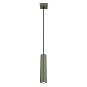 Lampa wisząca KARBON 1 zielony oliwkowy SL.1611 Sollux
