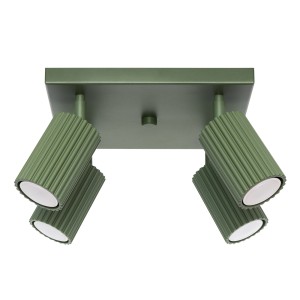 Plafon KARBON 4 zielony oliwkowy SL.1621 Sollux