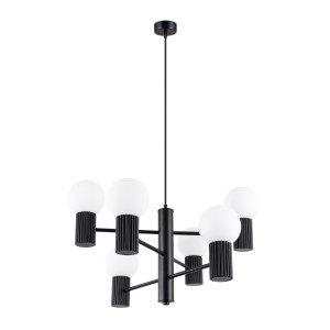 Żyrandol HALO 6 czarny SL.1830 Sollux