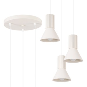 Lampa wisząca ESTRIA 3P beżowa SL.1871 Sollux