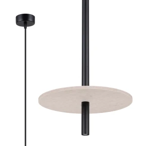 Lampa wisząca FELTRO 1 czarna/beżowa SL.1879 Sollux
