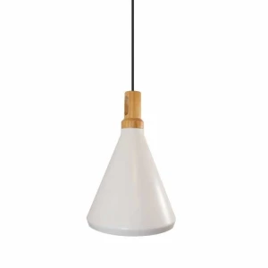 Lampa wisząca NORDIC WOODY biało drewniana 25 cm ST-5097c Step into Design