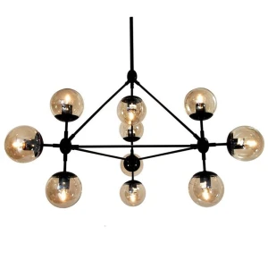 Lampa wisząca ASTRIFERO-10, 90 cm -  bursztynowo czarna  ST-9047-10 amber Step into Design