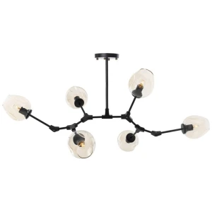 Lampa wisząca MODERN ORCHID-6 bursztynowo czarna 130 cm ST-1232-6 Step into Design