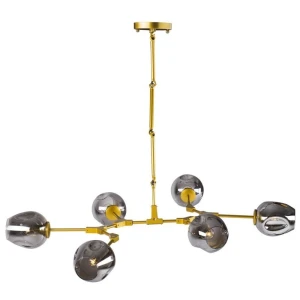Lampa wisząca MODERN ORCHID-6 złoto szara 130 cm ST-1232-6 GOLD Step into Design