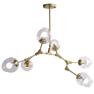 Lampa wisząca MODERN ORCHID-6 złoto transparentna 130 cm ST-1232-6 GOLD transparent Step into Design