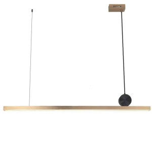Lampa wisząca BOOGIE 88 cm-  LED, złota listwa z czarnym akcentem MD-7014-880 Step into Design