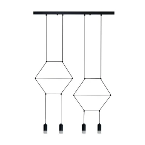 Lampa wisząca LINEA-4 LONG czarna 70 cm XT068-4P Step into Design