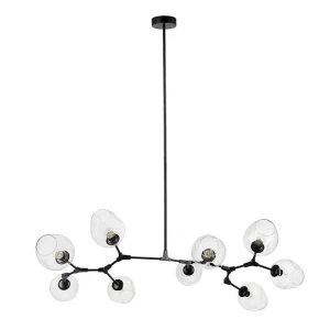 Lampa wisząca MODERN ORCHID-9 transparentno czarna 150 cm ST-1232-9 TRANSPARENT Step into Design