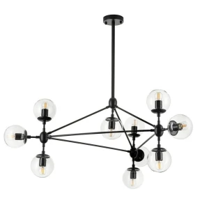 Lampa wisząca ASTRIFERO-10, 90 cm -  transparentno czarna ST-9047-10 transparent Step into Design