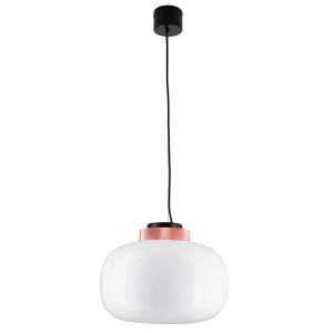 Lampa wisząca BOOM 35 cm - LED, klosz biały, wykonczenie miedziane 9969P/B white Step into Design