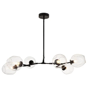 Lampa wisząca MODERN ORCHID-6 transparentno czarna 130 cm ST-1232-6 black transparent Step into Design