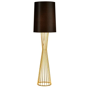 Lampa podłogowa FILO-1 czarno-złota, metalowa, E27, 145 cm  MF1235 Step into Design