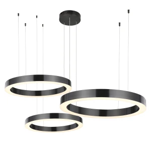Lampa wisząca CIRCLE 40+60+80 LED tytanowa na 1 podsufitce ST-8848-40+60+80 black Step into Design