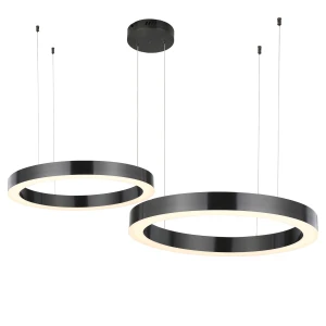 Lampa wisząca CIRCLE 40+60 -  LED, ring  tytanowy na 1 podsufitce ST-8848-40+60 black Step into Design