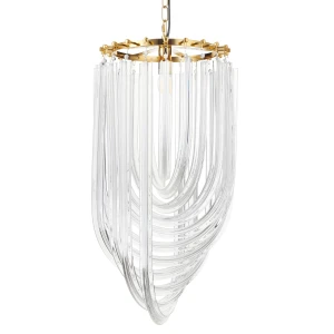 Lampa wisząca WAVE złota 60 cm kryształowa DP0339-600 gold Step into Design