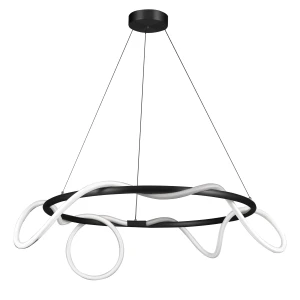 Lampa wisząca FANTASIA ROUND LED czarna 60 cm ST-9282R/D60 black Step into Design