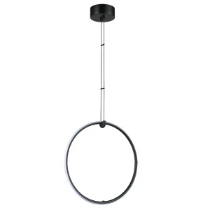 Lampa wisząca COCO 1, 40 cm - LED, czarny minimalistyczny ring ST-10339P/1H Step into Design