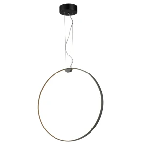 Lampa wisząca ACIRCULO 50 cm - czarny ring LED ST-10453P-D500A black Step into Design