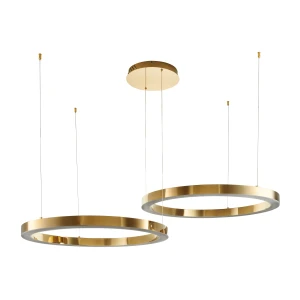 Lampa wisząca CIRCLE 80+80 LED złoty połysk na 1 podsufitce DN924-80+80 gold Step into Design
